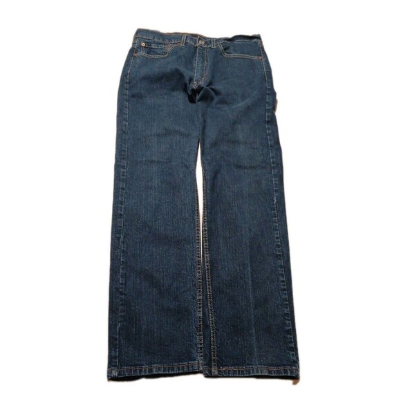 Levi's 505 Men's Regular Fit W34 L30 Straight Leg Dark Wash - Picture 2 of 6